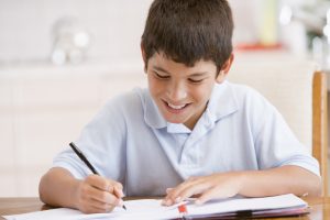 Boy Doing His Homework